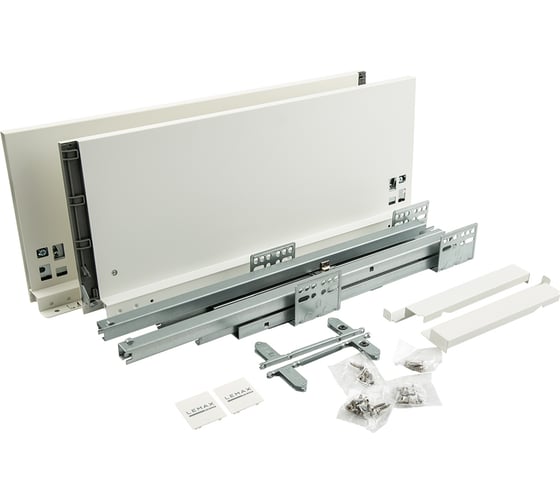 Комплект системы выдвижения Lemax PROF lembox, h=199, 500 мм, белый Lembox-199-500-WT-S 1