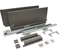 Комплект системы выдвижения Lembox, H=199, L=500 мм Lemax PROF, серый Lembox-199-500-GR-S