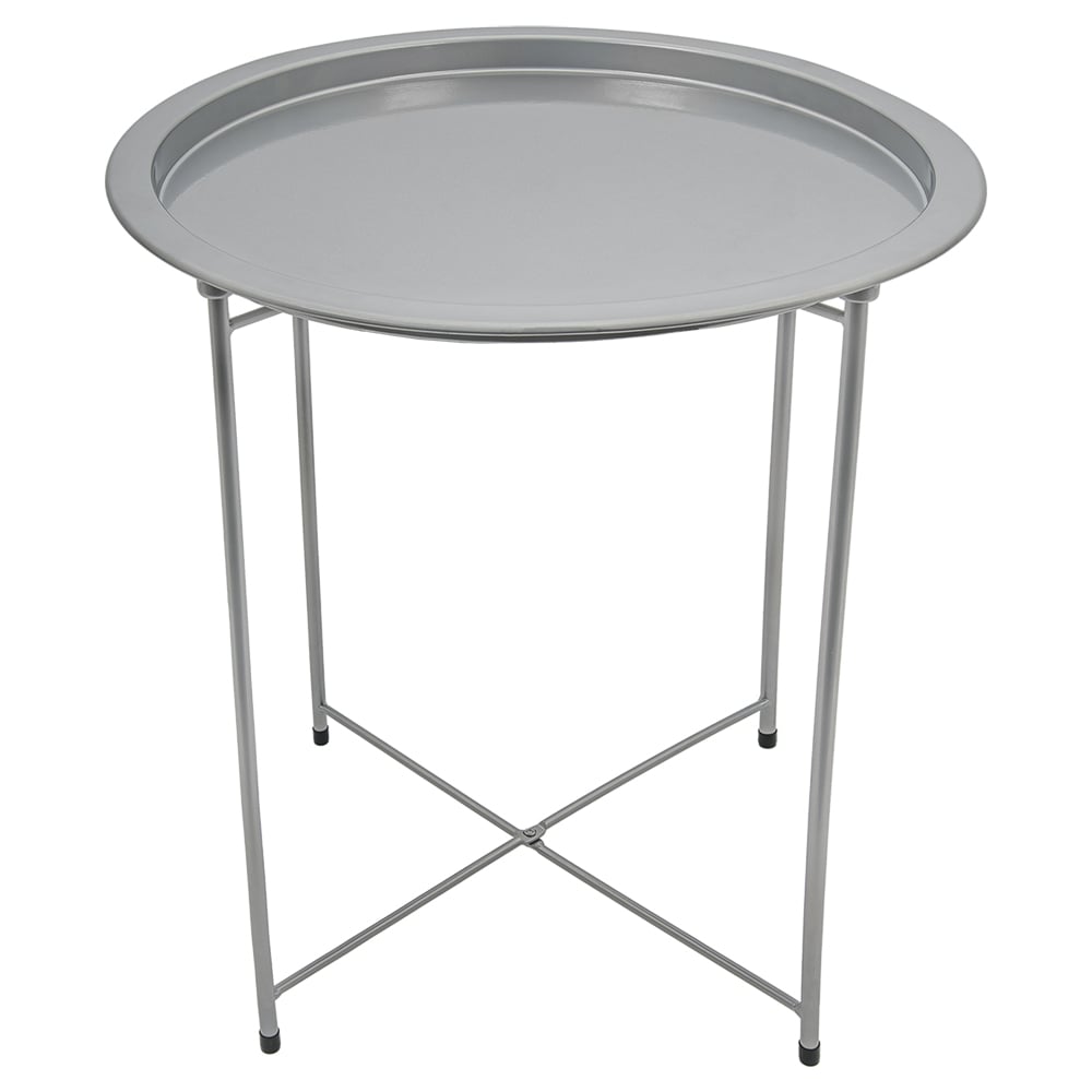 Складной металлический столик Вещицы 470х470х500, серебряный Org-13 ...