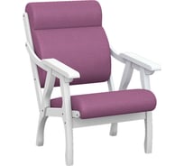 Кресло Мебелик Вега 10 ткань пурпурный, каркас снег 7745