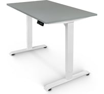 Письменный, компьютерный стол для работы сидя и стоя StolStoya BAZALT белый, регулируемый, с электроприводом, столешница лдсп вулкан, 160x80 SE222Wt16080