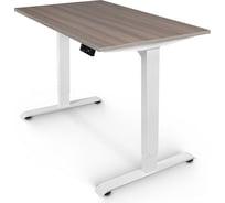Письменный, компьютерный стол для работы сидя и стоя StolStoya BAZALT, белый, с электроприводом, столешница лдсп орех сопрано 145x80 SE222WOS14580