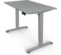 Письменный, компьютерный стол для работы сидя и стоя StolStoya BAZALT серый, регулируемый, с электроприводом, столешница лдсп вулкан 130x60 SE222St13060