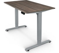 Письменный, компьютерный стол для работы сидя и стоя StolStoya BAZALT серый, регулируемый, с электроприводом, столешница лдсп дуб милано 125x75 SE222SM12575