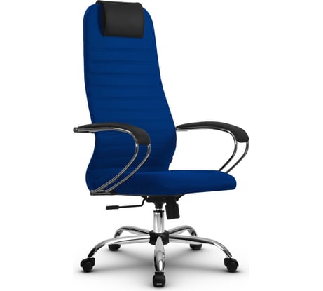 Кресло МЕТТА su-b-10, подлокотники 131, основание 003, синий/синий z312455090