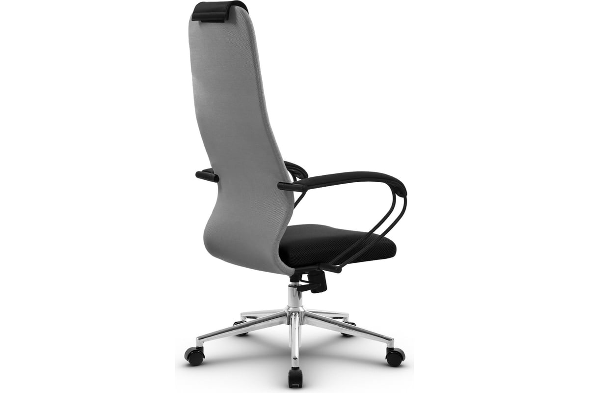 Кресло МЕТТА su-b-10, подлокотники 130, основание 009, светло-серый ...