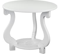 Журнальный стол Мебелик Грация М ЛАЙТ, белый 8134