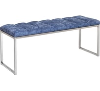 Банкетка GreenWeen ALBA каркас н/ж сталь, сидение шенилл цвет Steel Blue, Bulon, 1100x400x450 GW-ALBA-NER-SBLUE-110-BL