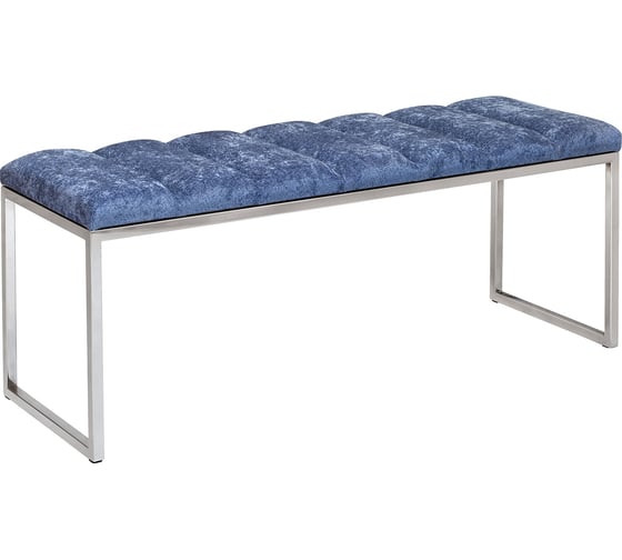 Банкетка GreenWeen ALBA каркас н/ж сталь, сидение шенилл цвет Steel Blue, Bulon, 1100x400x450 GW-ALBA-NER-SBLUE-110-BL 1