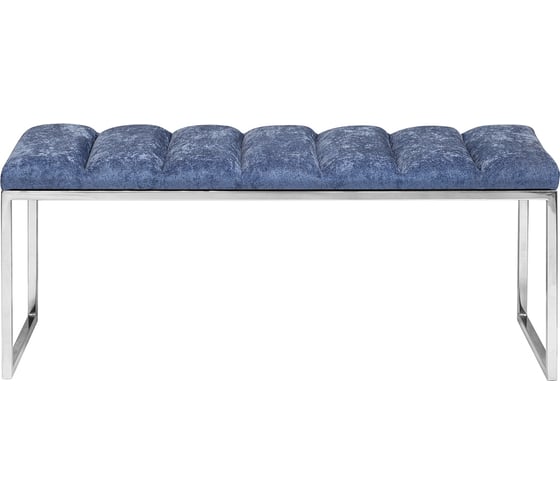 Банкетка GreenWeen ALBA каркас н/ж сталь, сидение шенилл цвет Steel Blue, Bulon, 1100x400x450 GW-ALBA-NER-SBLUE-110-BL