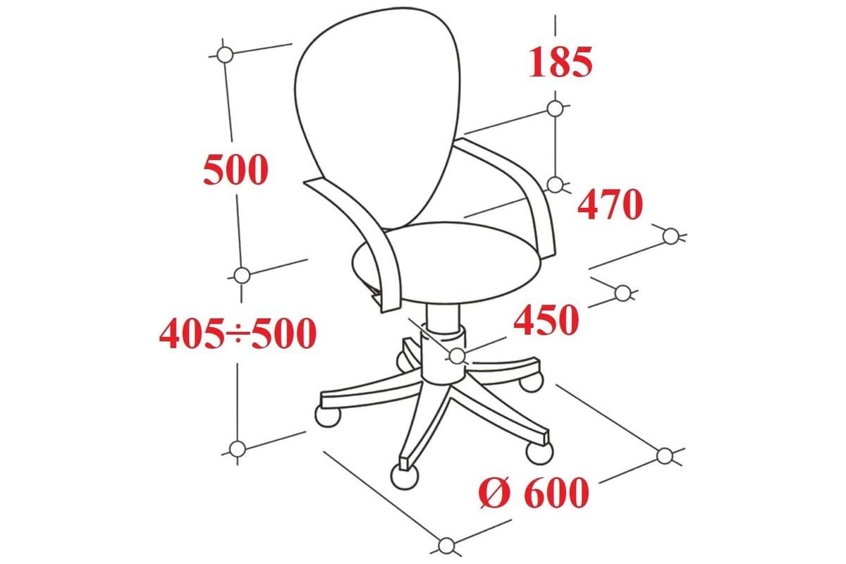 Кресло VT ch696 ткань черная tw11 сетка оранж dw56 240253