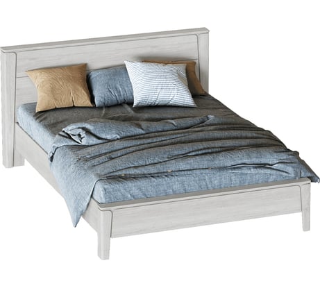 Кровать Мебельград Мальта спальня, 1600, с ортопедическим основанием на опорах, дуб винтерберг 62123