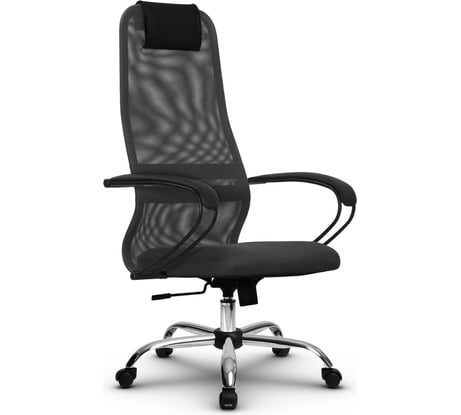 Кресло МЕТТА su-b-8, подлокотники 130, основание 003, темно-серый/темно-серый z312447996