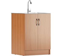 Тумба Домино под нержавеющую мойку 60x50 вишня D6050V