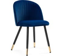 Стул на металлокаркасе Woodville gabi dark blue/black/gold 15349