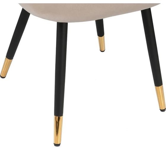 Стул на металлокаркасе Woodville gabi beige/black/gold 15116