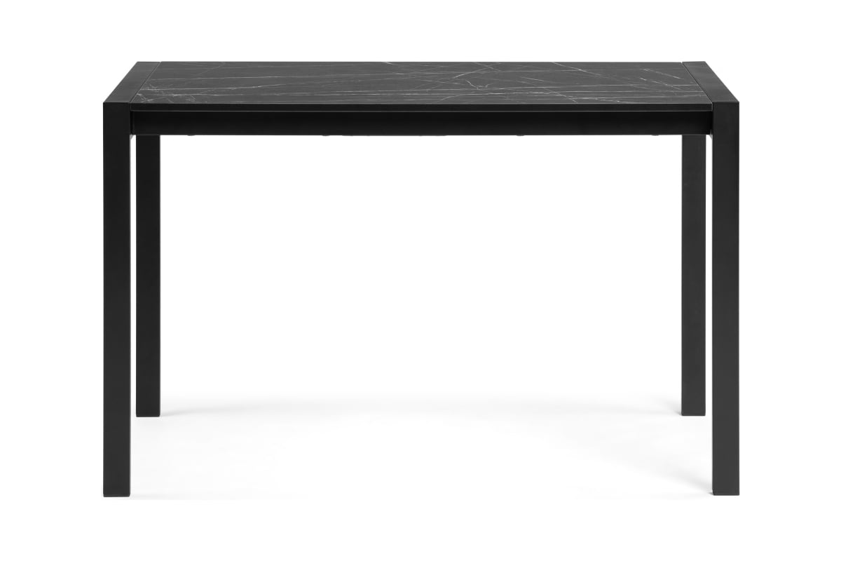 Деревянный стол Woodville центавр 120 (160) х 70, мрамор черный/черный ...