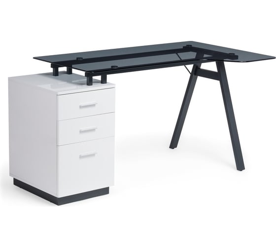 Компьютерный стол Woodville torvi white/black 11975