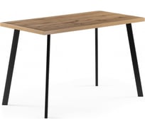 Деревянный стол Woodville тринити лофт 120x80x75, 25 мм, дуб вотан/черный матовый 539242