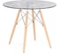 Стеклянный стол Woodville pt-151 80x80x76 clear glass/wood 15486 1