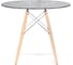 Стеклянный стол Woodville pt-151 80x80x76 clear glass/wood 15486 2