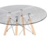 Стеклянный стол Woodville pt-151 80x80x76 clear glass/wood 15486 3