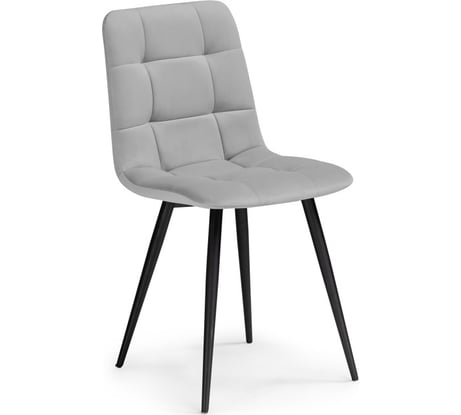 Стул на металлокаркасе Woodville чилли светло-серый велюр/черный 502055