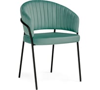Стул на металлокаркасе Woodville лео зеленый/черный 528457