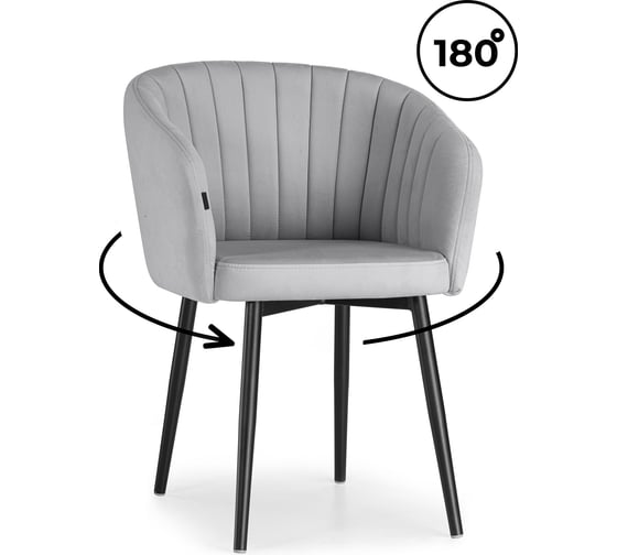 Стул на металлокаркасе Woodville моншау крутящийся velutto 52/черный 462148 1