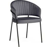 Стул на металлокаркасе Woodville лео антрацитовый/черный 528456