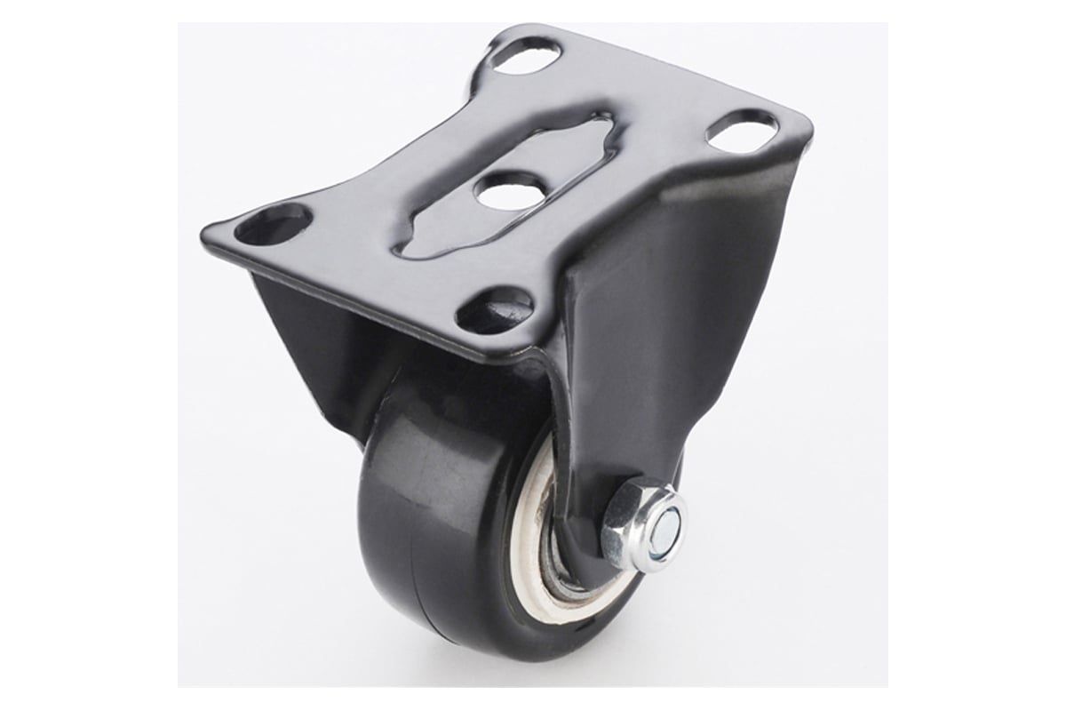 Неповоротное колесо Brante 50 мм, на площадке, черный, пвх, с ...