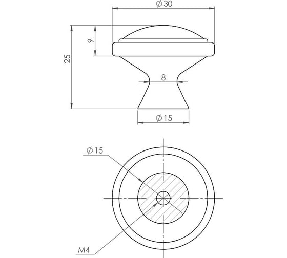 Ручка-кнопка Brante br906l графит 606797