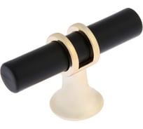 Ручка-кнопка CAPPIO диаметр 12 мм, пластик, цвет золото/черный 9047416