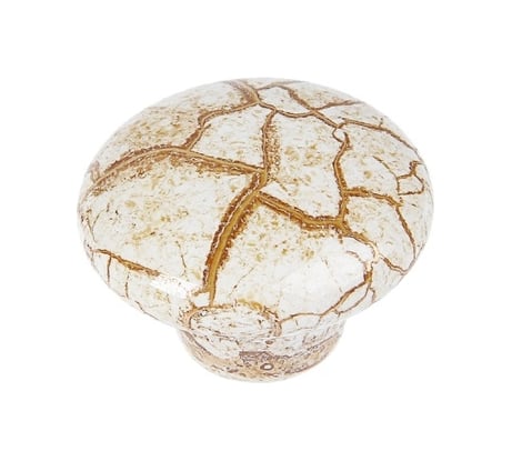 Ручка-кнопка CAPPIO ART Ceramics 011, диаметр 38, керамическая, белая с текстурой 3671616