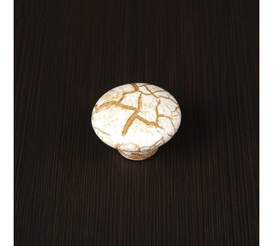 Ручка-кнопка CAPPIO ART Ceramics 011, диаметр 38, керамическая, белая с текстурой 3671616