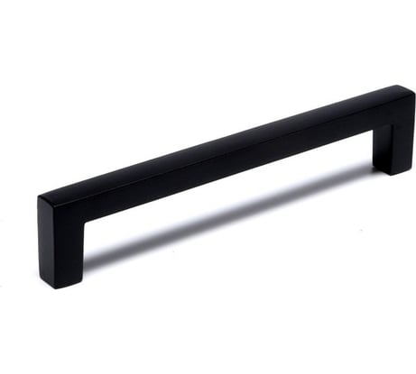 Ручка-скоба CAPPIO SQUARE нержавеющая сталь, межцентровое расстояние 128 мм, цвет черный 7090575