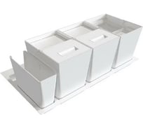 Система сортировки мусора ALVEUS Albio 55 2x16л + 2 контейнера, белый пластик 211961