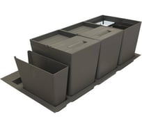 Система сортировки мусора ALVEUS Albio 55 2x16л + 2 контейнера, серый пластик 211960
