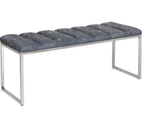 Банкетка GreenWeen ALBA, каркас н/ж сталь, сидение шенилл, цвет Steel Grey, Bulon, 1100x400x450 GW-ALBA-NER-SGREY-110-BL