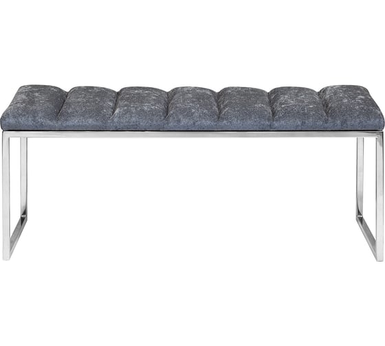 Банкетка GreenWeen ALBA, каркас н/ж сталь, сидение шенилл, цвет Steel Grey, Bulon, 1100x400x450 GW-ALBA-NER-SGREY-110-BL