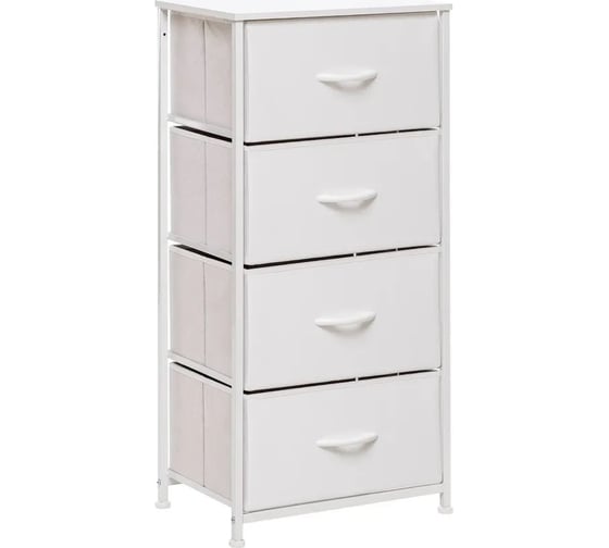 Комод Leset линкс 4 ящика, каркас белый, ящики белые 12794-8120