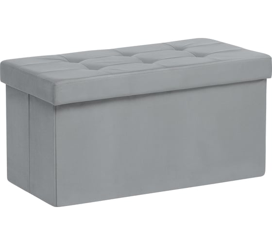 Пуф Leset Леда складной с крышкой, велюр Velutto 12 (Антрацит) 1303-1430 1