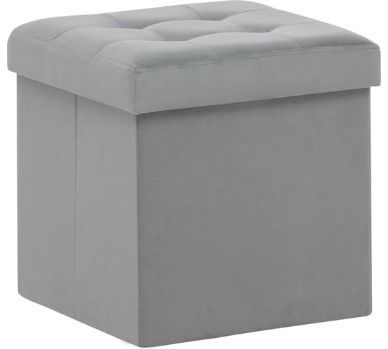 Пуф Leset плуто складной с крышкой Velutto 12 велюр антрацит 1303-1360 1