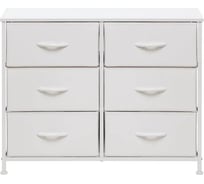Комод Leset линкс 6 ящиков, каркас белый, ящики белые 12795-8137