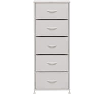 Комод Leset линкс 5 ящиков, каркас белый, ящики белые 12797-8151