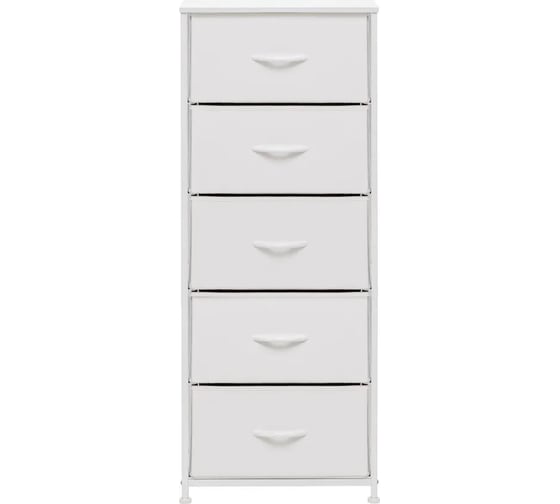 Комод Leset линкс 5 ящиков, каркас белый, ящики белые 12797-8151