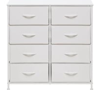 Комод Leset линкс 8 ящиков, каркас белый, ящики белые 12796-8144