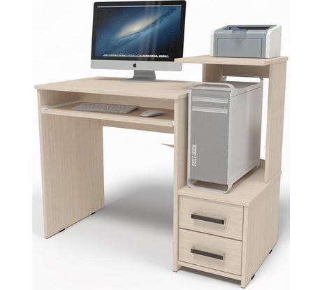 Письменный стол Woodville джаз-24 правый дуб молочный 328701