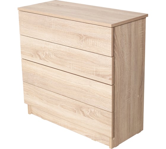 Комод BRABIX scandi cm-001, 750x330x730 мм, 4 ящика, лдсп, дуб сонома 641901