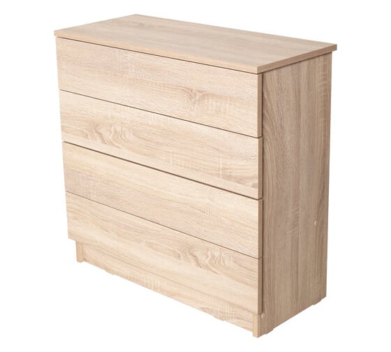 Комод BRABIX scandi cm-001, 750x330x730 мм, 4 ящика, лдсп, дуб сонома 641901